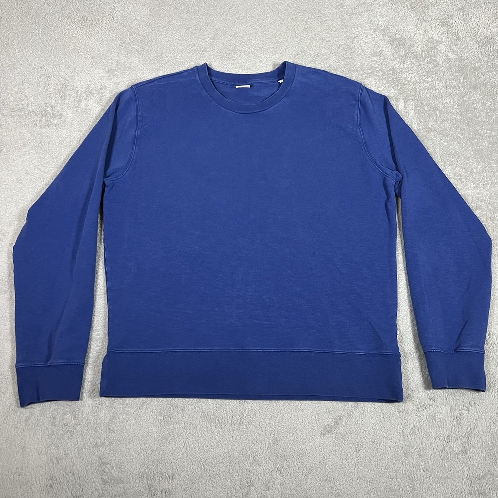 NNO7 No Nationality Sweatshirt Sweater Mens Large Blue Barrow Crew 3383 Stretch